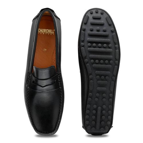 Jack: Men Black Penny Loafer