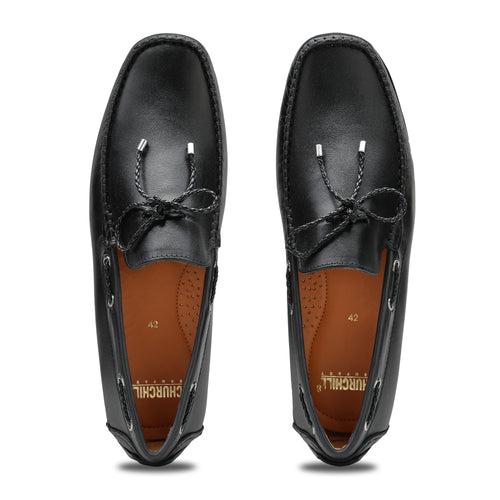 James : Men Black Loafer