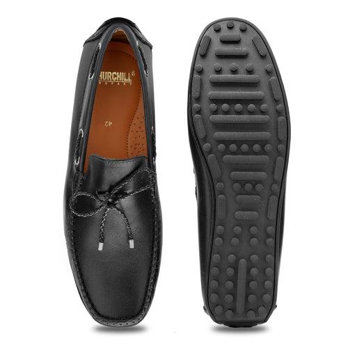 James : Men Black Loafer