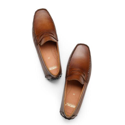 Jack: Men Tan Penny Loafer