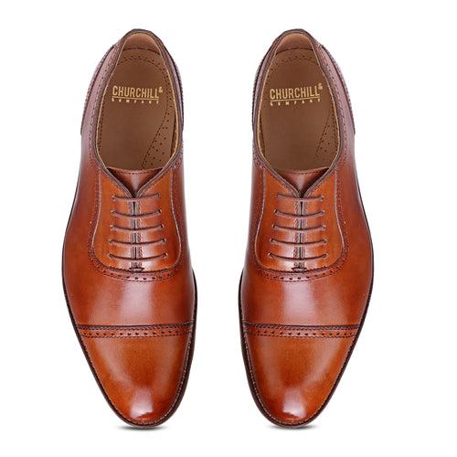 Travis: Tan Cap Toe Oxford