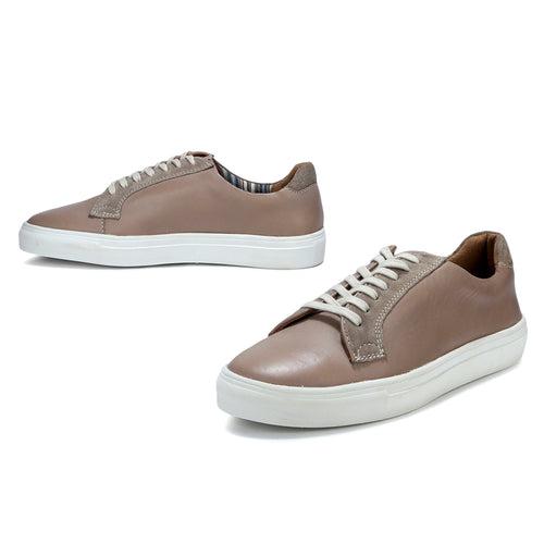 Pepe: Stone Grey Lace-up Sneaker