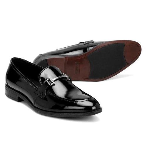 Cobb: Patent Black Bit Loafer