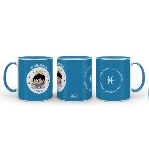 Pisces Zodiac Sign Gift Set Coffee Mug, Coaster, Diary Set Of 3