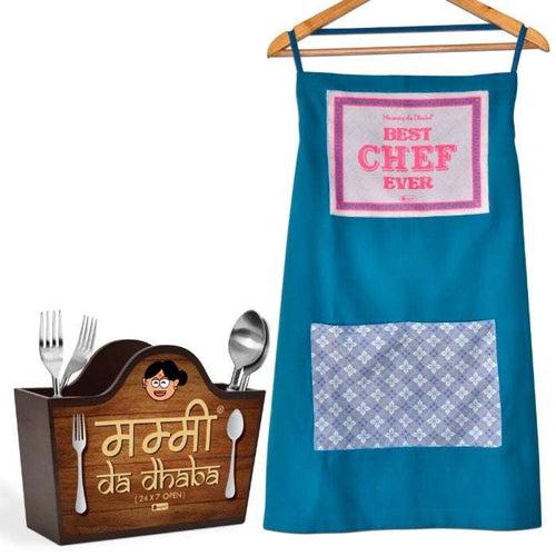 Kitchen Apron & Cutlery Holder- Utility Mothers Day Gift