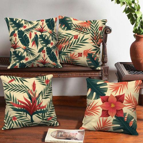 Reversible Cushion Covers for Living Room Decoration Set of 4