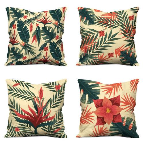 Reversible Cushion Covers for Living Room Decoration Set of 4