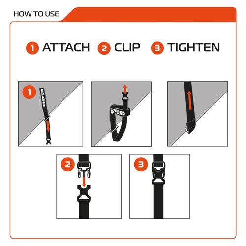 Oxford Atlas Straps B-Clip 26mm x 1.2M (Pair)