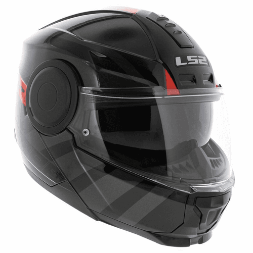 LS2 FF902 Scope HAMR Black Titanium Red Gloss Helmet