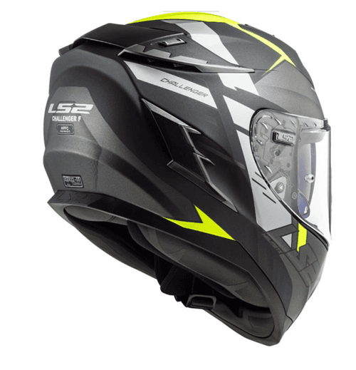 LS2 FF327 Challenger Allert Titanium - HV Yellow Matte - Helmet