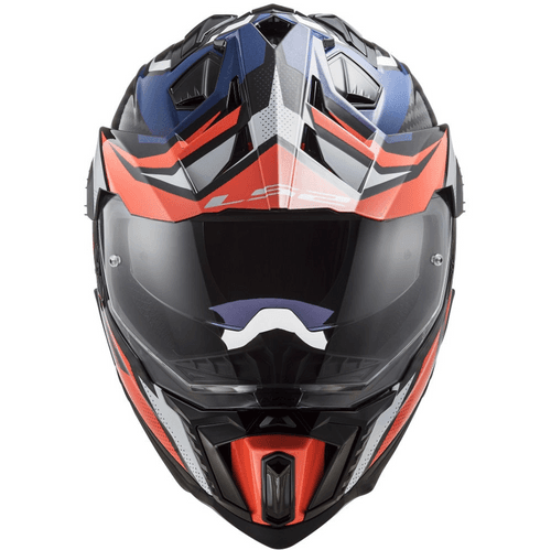 LS2 MX701 Explorer Carbon Focus - Blue White Red Gloss - Helmet