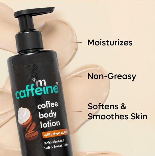 Coffee Body Lotion with Shea Butter for Non-Greasy Moisturization & Soft Skin - 250ml