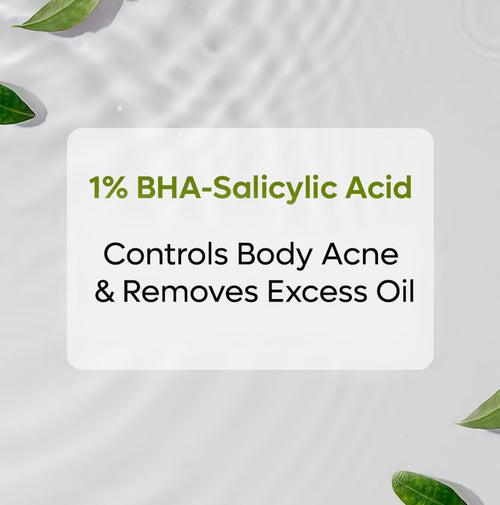 mCaffeine Green tea body wash with BHA Salicylic acid - 1% - Pack of 2