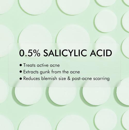 Matcha Tea Hydrocolloid Acne Patches with 0.5% Salicylic Acid | Reduces Acne in 2 Uses - 3 Sizes (24N)