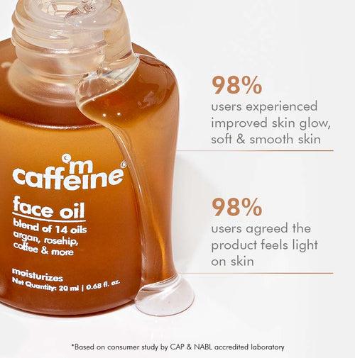 Coffee Face Oil for Dewy Glow | Blend of 14 Oils | Repairs Skin Barrier & Fights Dullness - 20 ml