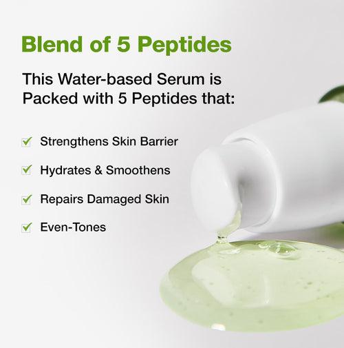 Green Tea & Multi-Peptide Face Serum - Skin Tightening with 5 Peptides - 30 ml