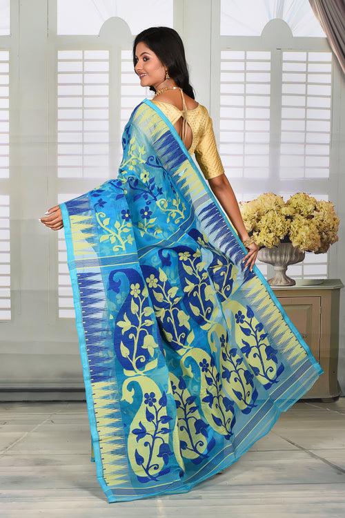 Lightweight Blue Jamdani Saree