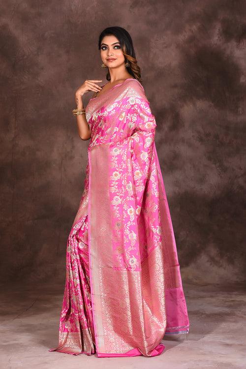 Light Pink Jacquard Pure Katan Saree