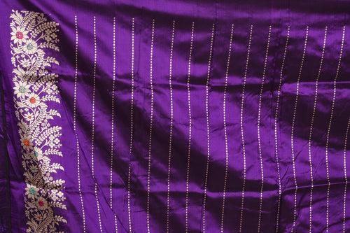 Bright Purple Pure Katan Saree