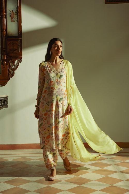 Mir Yellow Dupatta