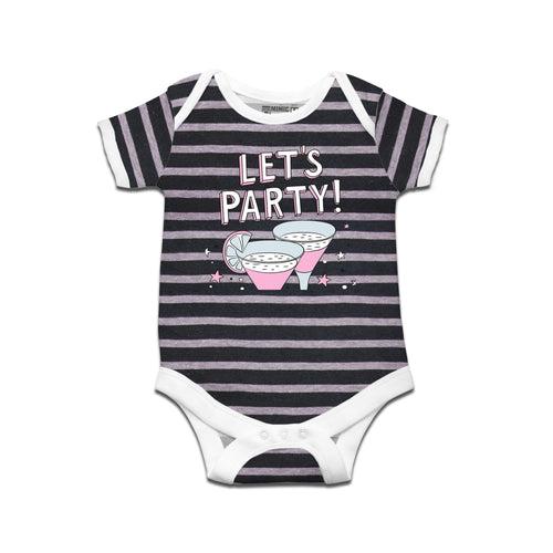 Kidswear By Ruse Let'S Party Printed Striped infant Romper For Baby