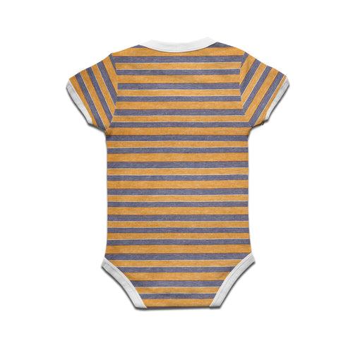 Kidswear By Ruse Sound of the jungle Printed Striped infant Romper For Baby