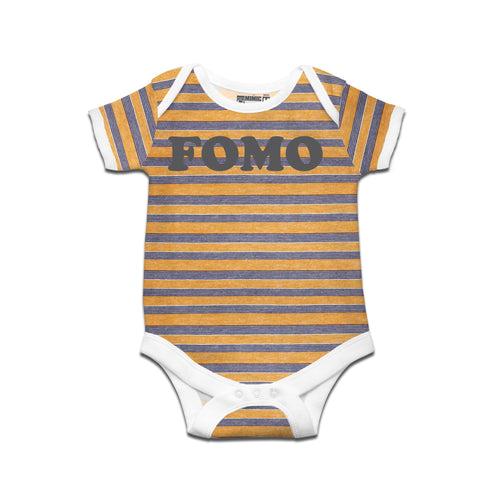 Kidswear By Ruse FOMO Printed Striped infant Romper For Baby