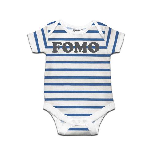 Kidswear By Ruse FOMO Printed Striped infant Romper For Baby