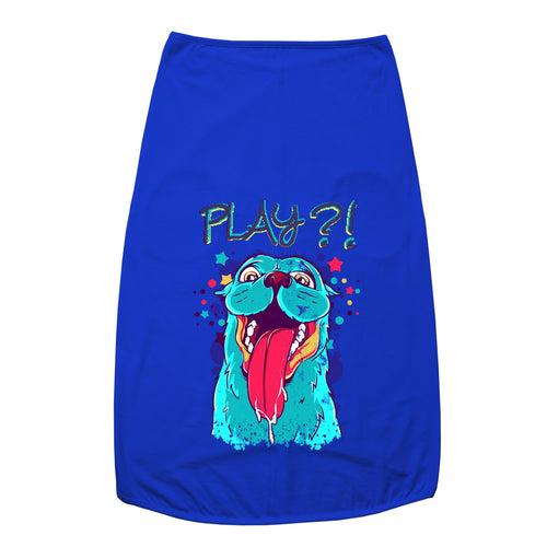 "Play Time" Printed Round Neck Sleeveless Dog Tee