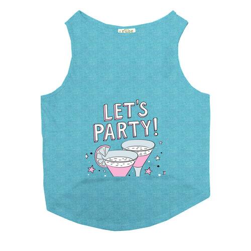 "Let's Party" Printed Tank Dog Tee