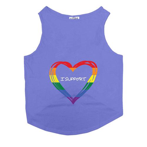 "LGBTQ Too" Printed Tank Dog Tee