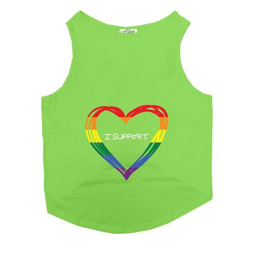 "LGBTQ Too" Printed Tank Dog Tee