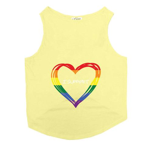 "LGBTQ Too" Printed Tank Dog Tee