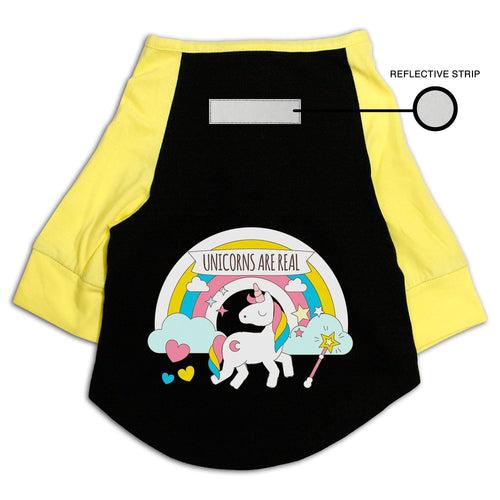 Unicorn Reflective Raglan Dog Tee | Visibilitee Collection