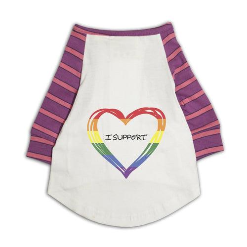 "LGBTQ - 2" Striper Raglan Cat Streetwear Tee