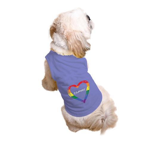 "LGBTQ Too" Printed Tank Dog Tee