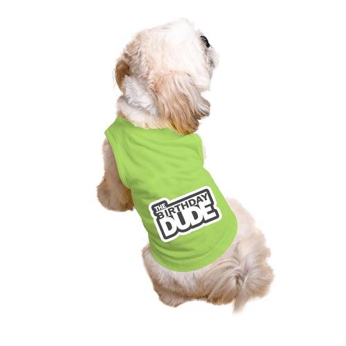 "The Birthday Dude" Printed Tank Dog Tee