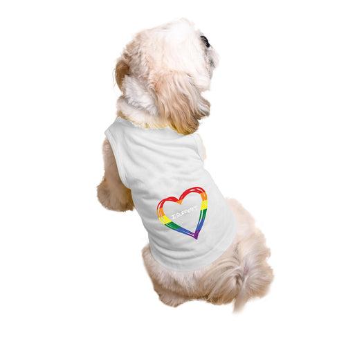 "LGBTQ Too" Printed Tank Dog Tee