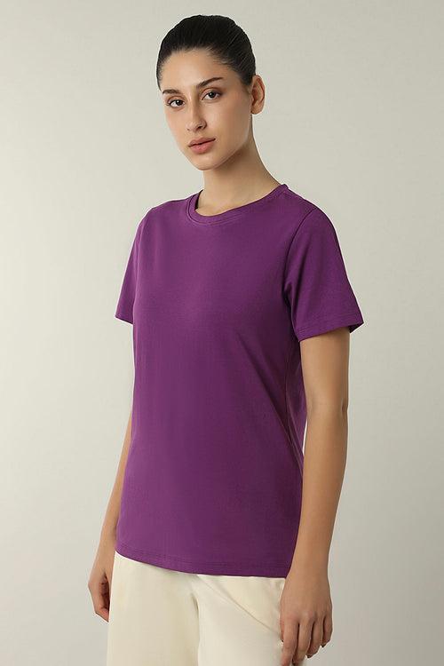 Essential Printed Tee - Imperial Purple