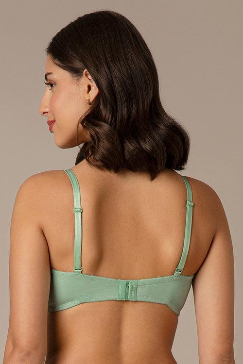 All Day Comfort Non-padded & Non-wired Bra - Greyed Jade