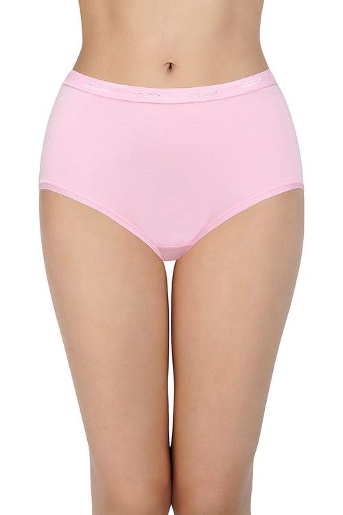 Solid High Rise Assorted Full Brief Panties (Pack of 3 Colors & Prints May Vary)