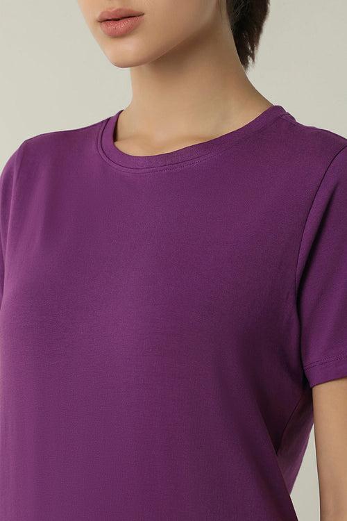 Essential Printed Tee - Imperial Purple