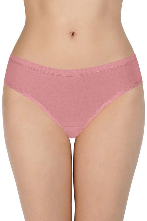 Insert Elastic Waistband Bikini Solid Assorted Panty (Pack of 3 Colors & Prints May Vary)