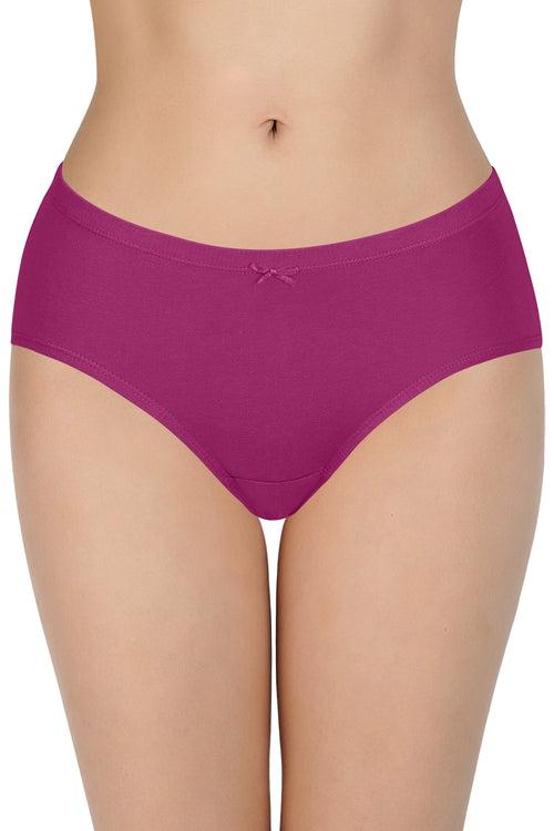 Insert Elastic Waistband Hipster Solid Assorted Panty (Pack of 3 Colors & Prints May Vary)