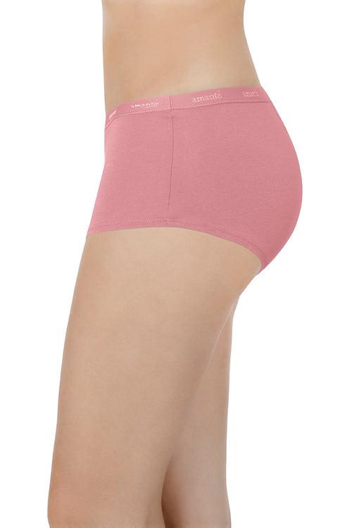 Solid Low Rise Assorted Boyshorts (Pack of 2 Colors & Prints May Vary)