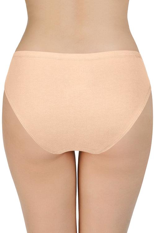 Insert Elastic Waistband Bikini Solid Assorted Panty (Pack of 3 Colors & Prints May Vary)