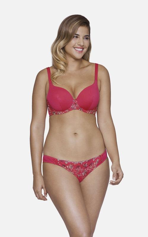 Ultimo Tropical Blossom Bikini - Cranberry