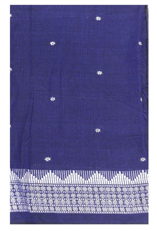 Ikkat Blouse material - Handloom Cotton with Beautiful Design-Blue [55070B]