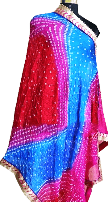 89016A - Bandhani Cotton Dhupatta (Multi Colour)