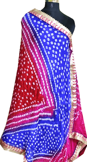 89020A - Bandhani Cotton Dhupatta (Multi Colour)